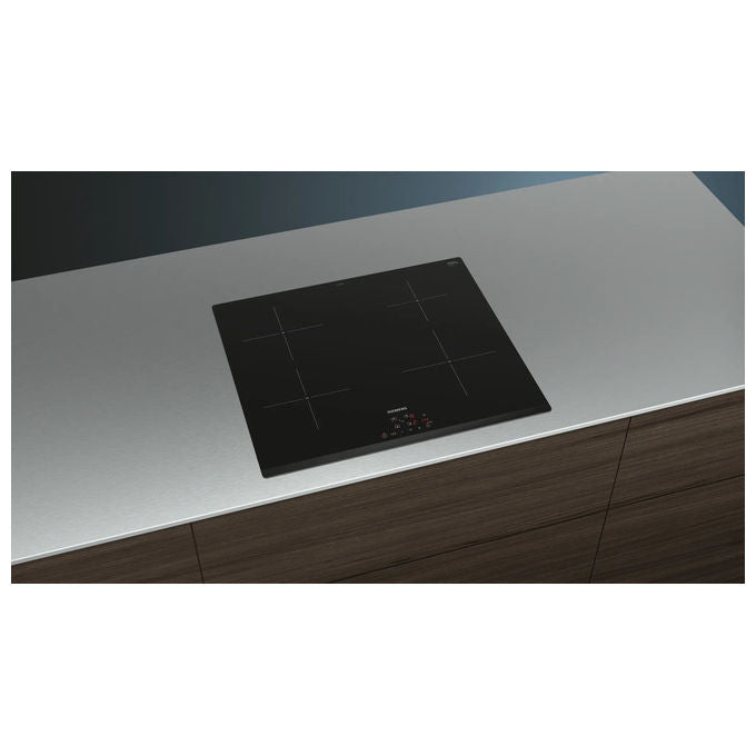 Siemens iQ100 EU63KBEB5E, Piano Cottura a Induzione, 60 cm, Vetroceramica Nero, Da Incasso