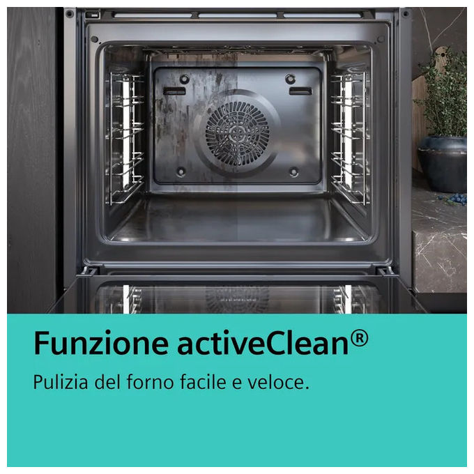 Siemens, Forno iQ300 HB273ABS3, 71 L, Multifunzione, Pirolitico, Acciaio Inox