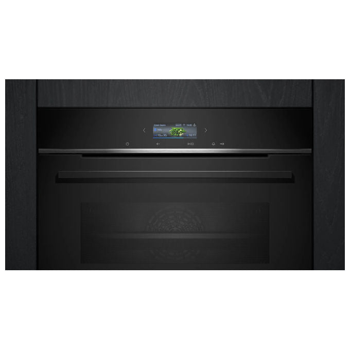 Siemens, Forno elettrico, iQ700 HB774G1B1, 71 L, Nero, Da incasso, Pirolitico