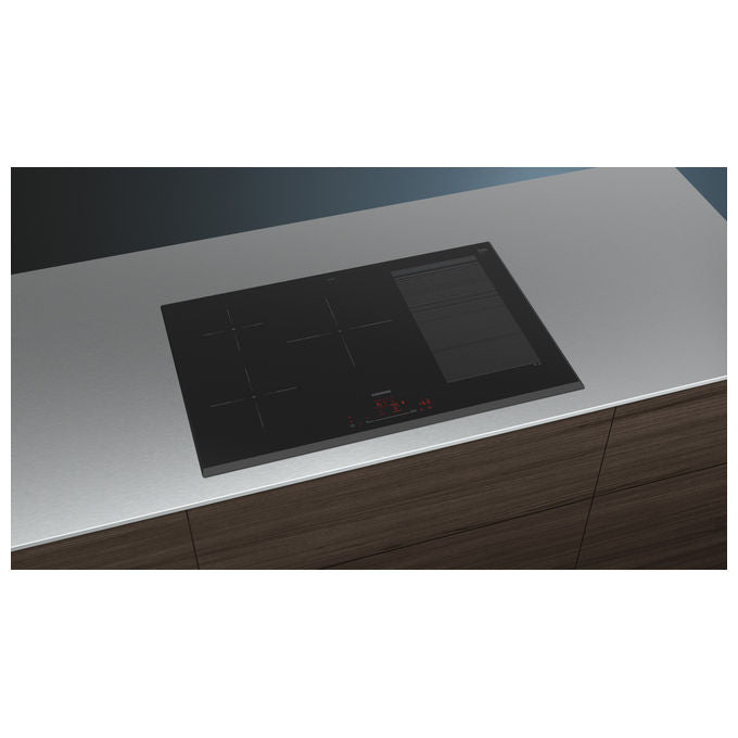 Siemens iQ700 EX851HVC1E, Piano cottura a induzione, 80 cm, Nero, Da incasso, 5 Zone