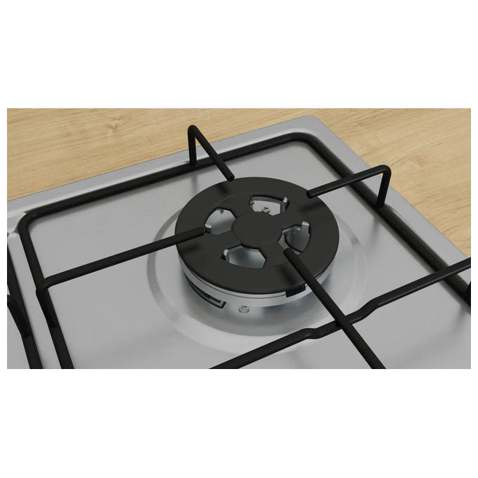 Bosch Serie 4 PGH6B5K80, Piano Cottura a Gas, 60 cm, Acciaio Inox, Da Incasso, 4 Bruciatori