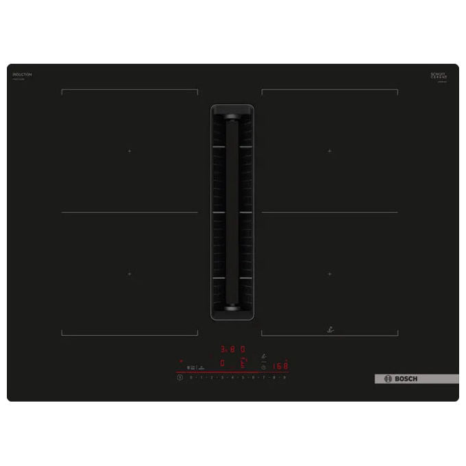 Bosch, Piano Cottura a Induzione Aspirante, 71 cm, Nero, Serie 6 PVQ711H26E