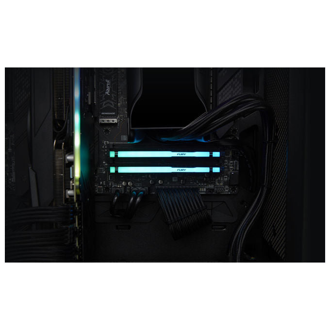 Kingston, FURY Beast RGB, 32GB, 6000MT-s, DDR5 CL30, DIMM, Nero