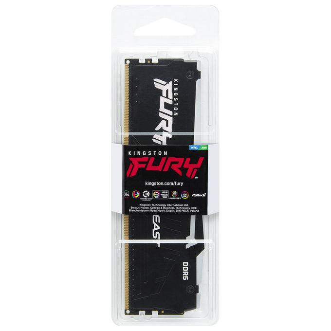 Kingston, FURY Beast RGB, 32GB, 6000MT-s, DDR5 CL30, DIMM, Nero