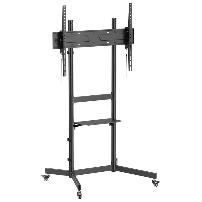 Equip 650637 Carrello Supporto TV da Pavimento 55'' 100'' con Ruote Inclinabile VESA 800x600 70 Kg colore Nero