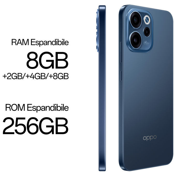 Oppo Reno15 F 5G, Smartphone AI, Tripla Fotocamera 50MP, 8GB RAM 256GB, Twilight Black