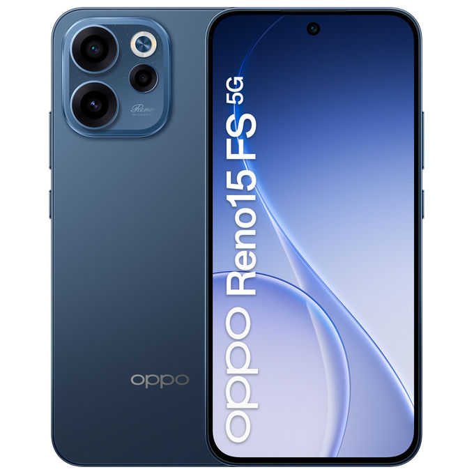 Oppo, Smartphone Reno15 FS 5G AI, Tripla fotocamera 50MP, 8GB RAM, 512GB, Twilight Black