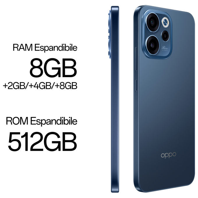 Oppo, Smartphone Reno15 FS 5G AI, Tripla fotocamera 50MP, 8GB RAM, 512GB, Twilight Black