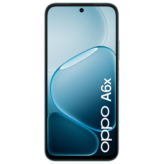 Oppo, Smartphone A6x, Display 6.75'' 120Hz, 4GB RAM, 128GB, Doppia Fotocamera 13MP, Ice Blue