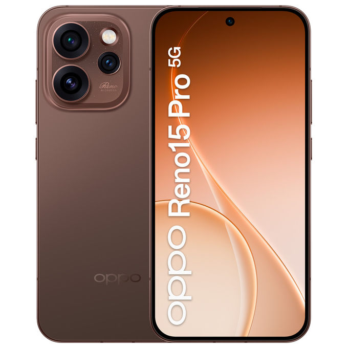 Oppo, Reno15 Pro 5G, Smartphone AI, Tripla fotocamera 200+50+50MP, 12GB RAM, 512GB, Nero Dusk
