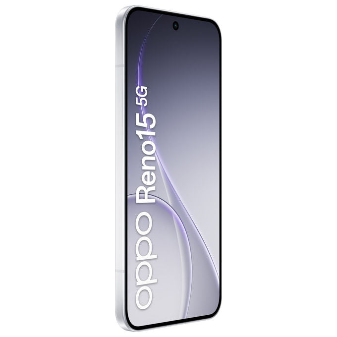 Oppo Reno15 5G, Smartphone AI, Tripla Fotocamera 50MP, 512GB, 8GB RAM, Aurora White