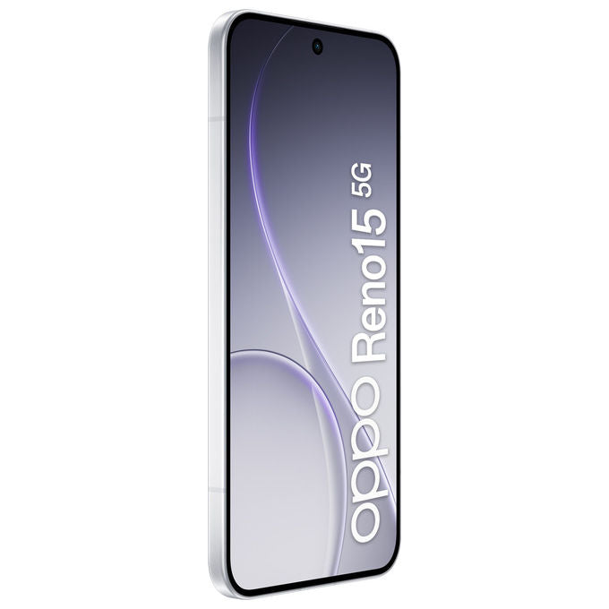 Oppo Reno15 5G, Smartphone AI, Tripla Fotocamera 50MP, 512GB, 8GB RAM, Aurora White