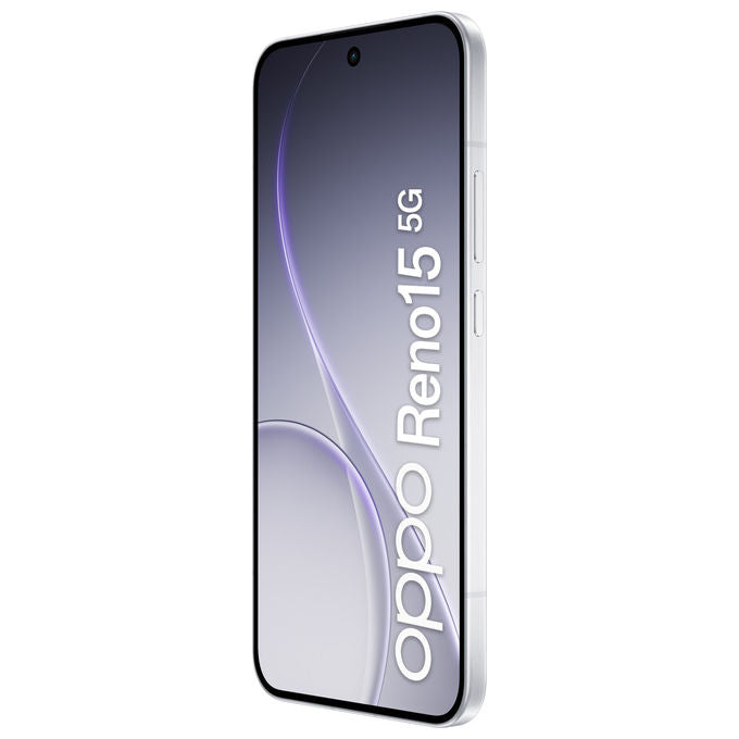 Oppo Reno15 5G, Smartphone AI, Tripla Fotocamera 50MP, 512GB, 8GB RAM, Aurora White