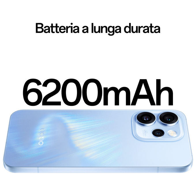 Oppo Reno15 Pro 5G Smartphone 6,32'' AMOLED 120Hz MediaTek Dimensity 8450 12GB RAM 512GB Tripla cam 200MP 6200mAh colore Aurora Blue