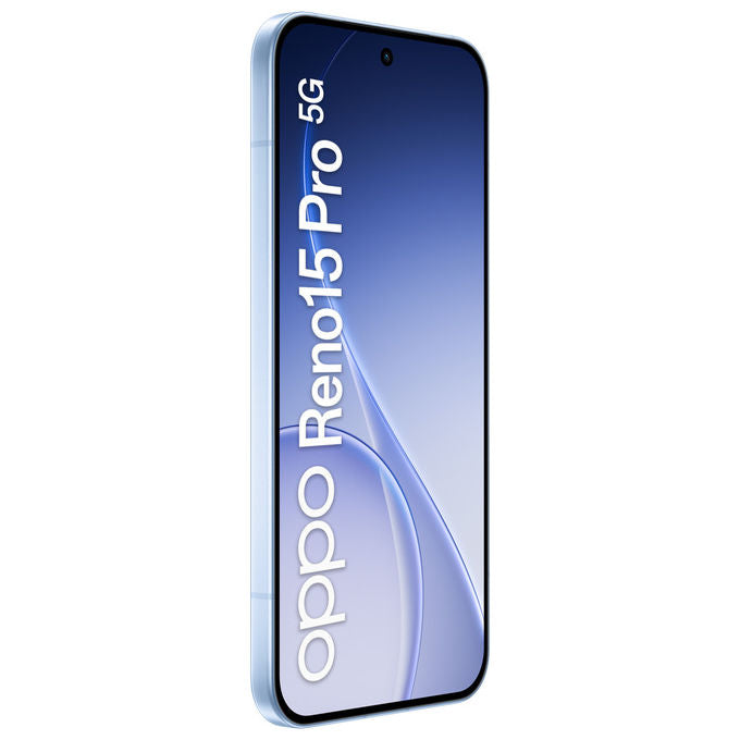 Oppo Reno15 Pro 5G Smartphone 6,32'' AMOLED 120Hz MediaTek Dimensity 8450 12GB RAM 512GB Tripla cam 200MP 6200mAh colore Aurora Blue