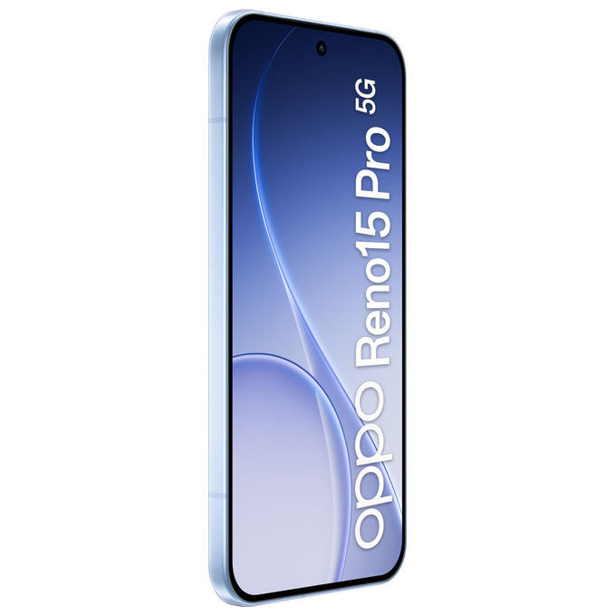 Oppo Reno15 Pro 5G Smartphone 6,32'' AMOLED 120Hz MediaTek Dimensity 8450 12GB RAM 512GB Tripla cam 200MP 6200mAh colore Aurora Blue