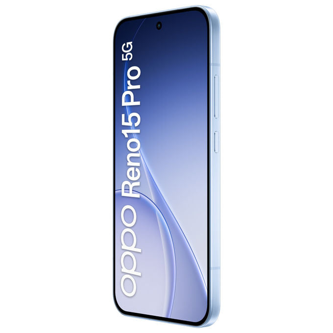 Oppo Reno15 Pro 5G Smartphone 6,32'' AMOLED 120Hz MediaTek Dimensity 8450 12GB RAM 512GB Tripla cam 200MP 6200mAh colore Aurora Blue