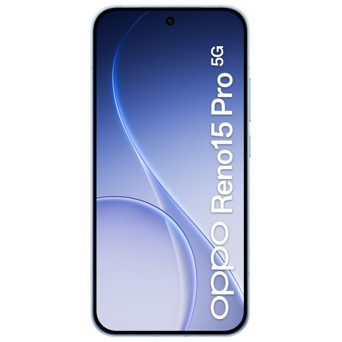 Oppo Reno15 Pro 5G Smartphone 6,32'' AMOLED 120Hz MediaTek Dimensity 8450 12GB RAM 512GB Tripla cam 200MP 6200mAh colore Aurora Blue