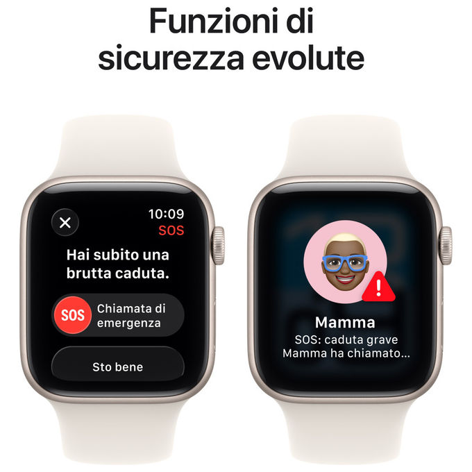 Apple Watch SE 3, GPS + Cellular, 44mm, Cassa Alluminio Galassia, Sport Band Galassia M-L