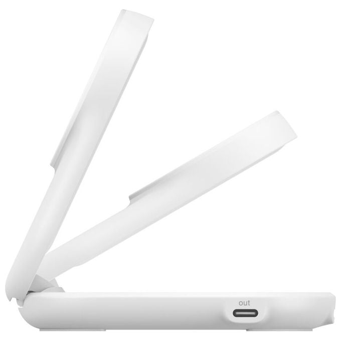 Belkin UltraCharge, Caricatore Wireless Magnetico, Qi2 25W, 2 in 1 con USB-C, Bianco