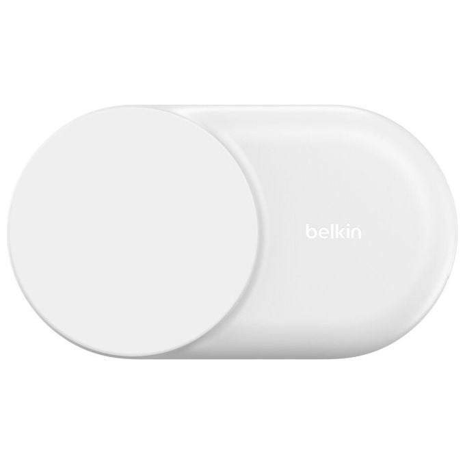 Belkin UltraCharge, Caricatore Wireless Magnetico, Qi2 25W, 2 in 1 con USB-C, Bianco