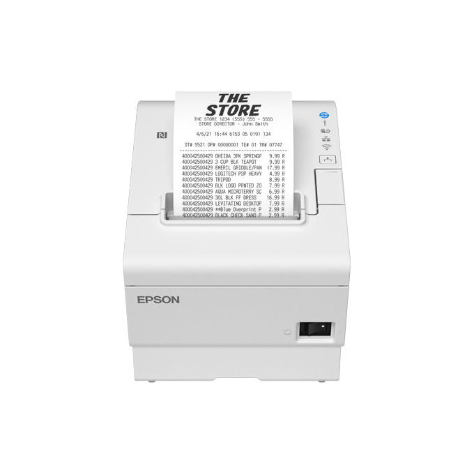 Epson, Stampante Termica POS TM-T88VII, USB, Ethernet, Seriale, Bianca