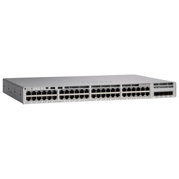 Cisco, Switch di Rete, Gestito L2-L3, 48 Porte RJ-45, Gigabit Ethernet, PoE+, Grigio, C9200-48PXG-A