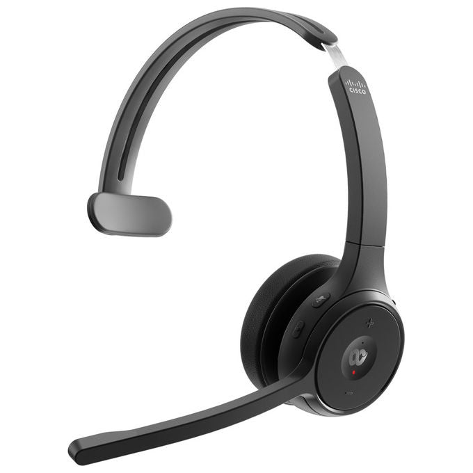 Cisco, Cuffia Mono Over-Ear, HS-WL-721-BUNA-C, Bluetooth 5.0, Certificata Webex, Nero