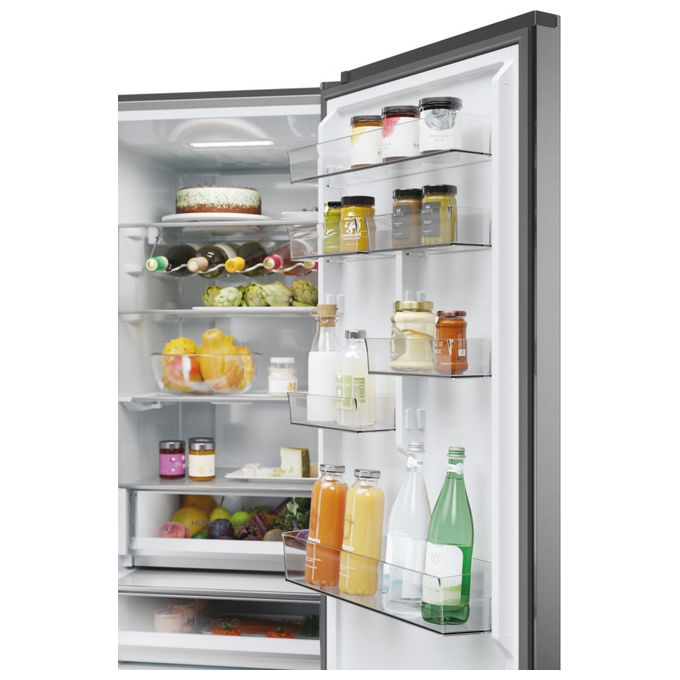Haier HDPW5620ANPK Frigorifero Combinato 409L No Frost A Acciaio inox (205x59.5x66.7 cm) colore Acciaio inox