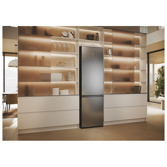 Haier HDPW5620ANPK Frigorifero Combinato 409L No Frost A Acciaio inox (205x59.5x66.7 cm) colore Acciaio inox