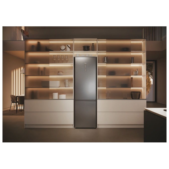 Haier HDPW5620ANPK Frigorifero Combinato 409L No Frost A Acciaio inox (205x59.5x66.7 cm) colore Acciaio inox