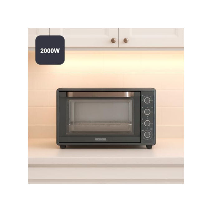 Black+decker BXOV4500E Forno Elettrico da tavolo 45 L 2000W 15 modalita' Timer 90 min Convezione Girarrosto colore Grigio