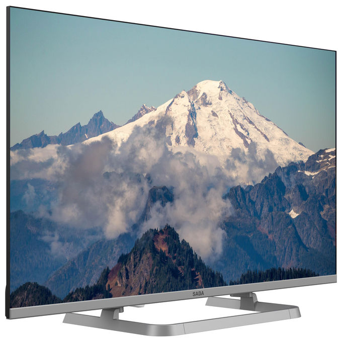 SABA Tv Led Hd 32 Pollici Triplo Ter DVB-T2-C-S2 Hevc Main10 Grigio