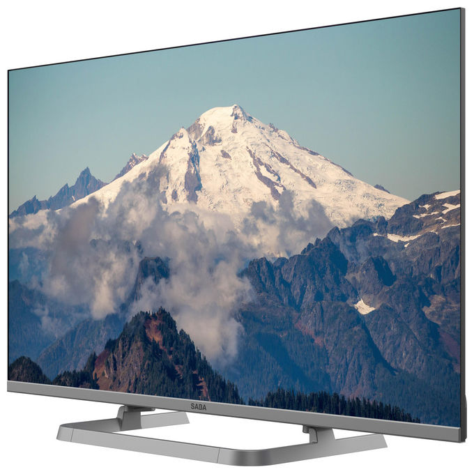 SABA Tv Led Hd 32 Pollici Triplo Ter DVB-T2-C-S2 Hevc Main10 Grigio