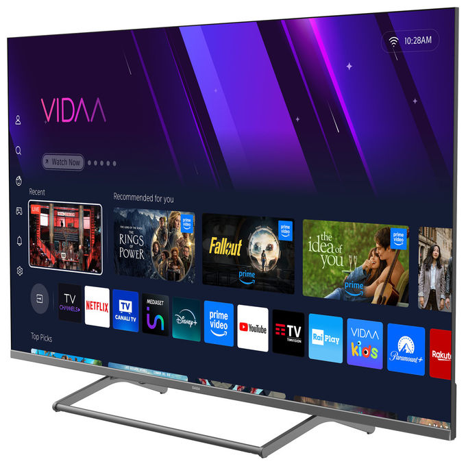 Saba, Smart Tv Led 4K Ultra HD 50 Pollici, Sistema VIDAA, HDR, Tivu'sat