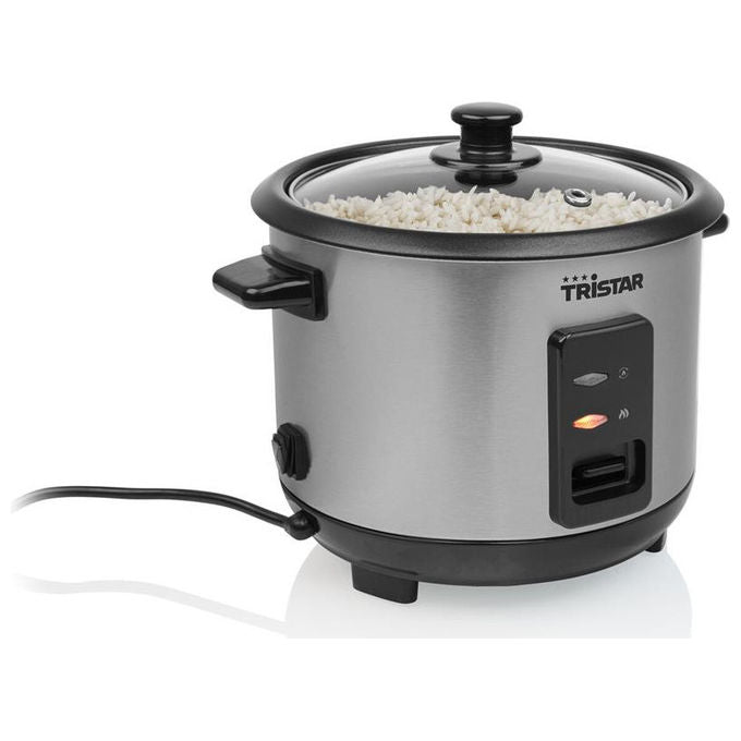 Tristar RK-6146 Cuociriso Elettrico 1 L 400 W Antiaderente Mantenimento in Caldo colore Nero Argento