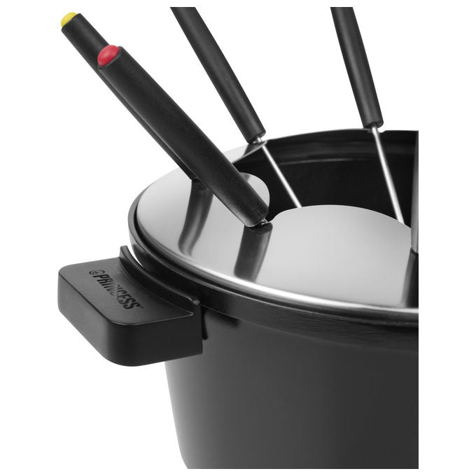 Princess, Set Fonduta Elettrica, 1.5L, 800W, Rivestimento Ceramico, 8 Forchette