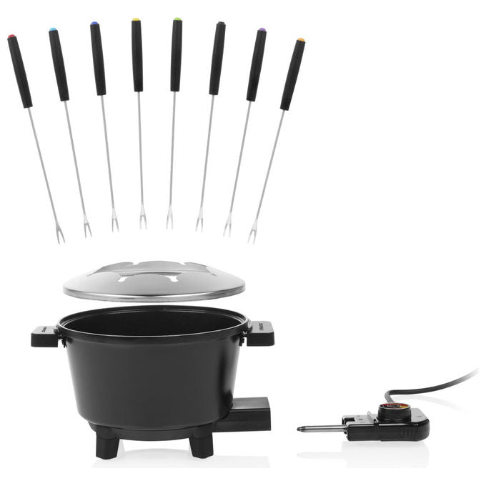 Princess, Set Fonduta Elettrica, 1.5L, 800W, Rivestimento Ceramico, 8 Forchette