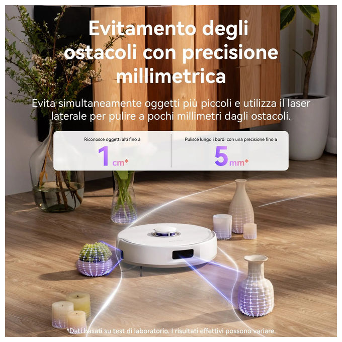 Narwal FREOZ10 Freo Z10 Robot Aspirapolvere Lavapavimenti LiDAR 3D 15000 Pa Autosvuotante Lavaggio 75°C Anti-groviglio Wi-Fi colore Bianco