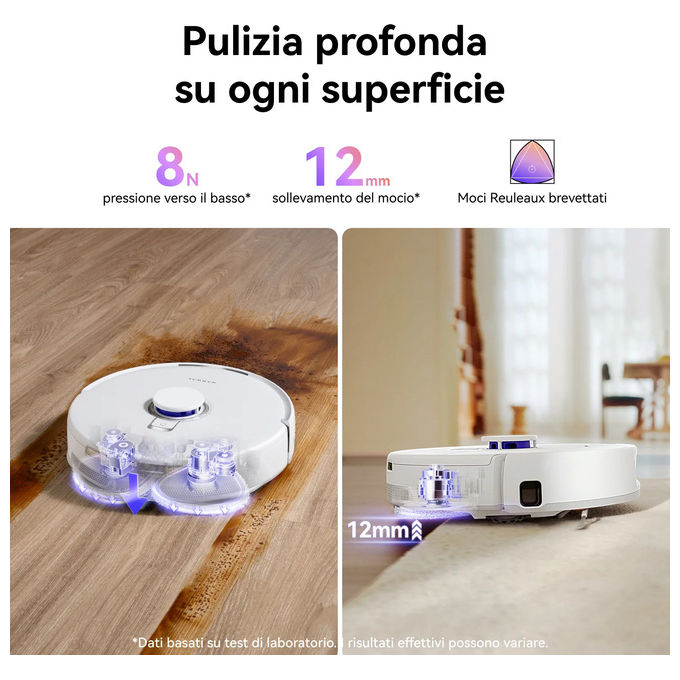 Narwal FREOZ10 Freo Z10 Robot Aspirapolvere Lavapavimenti LiDAR 3D 15000 Pa Autosvuotante Lavaggio 75°C Anti-groviglio Wi-Fi colore Bianco