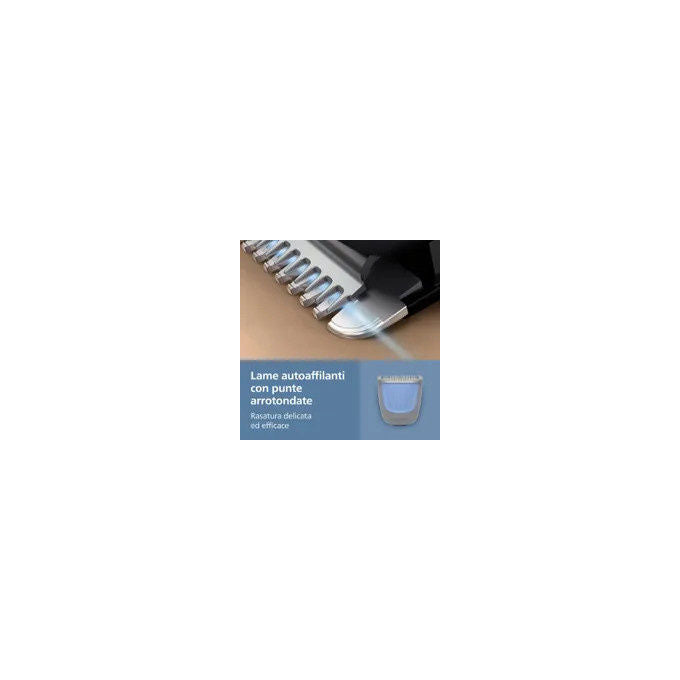 Philips, Regolabarba BT3617-15, Lame Acciaio, 20 Lunghezze, Blu Scuro