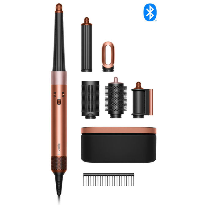 Dyson, Multistyler Airwrap i.d., Amber Silk, Per Lisciare e Arricciare, Tecnologia Bluetooth