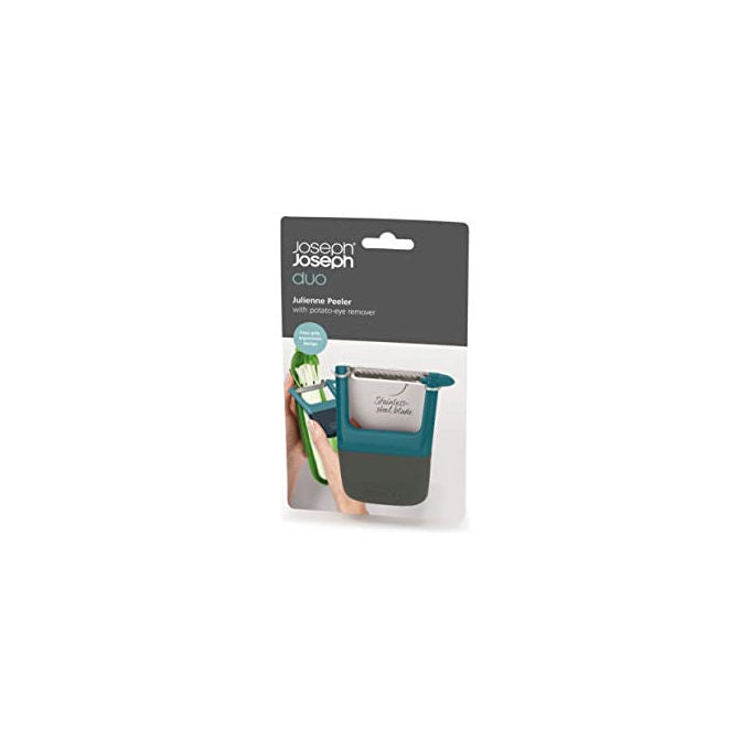 Joseph Joseph, Pelapatate Julienne Duo, con Impugnatura Ergonomica Antiscivolo, Azzurro Scuro