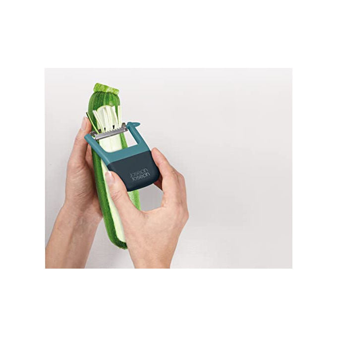 Joseph Joseph, Pelapatate Julienne Duo, con Impugnatura Ergonomica Antiscivolo, Azzurro Scuro