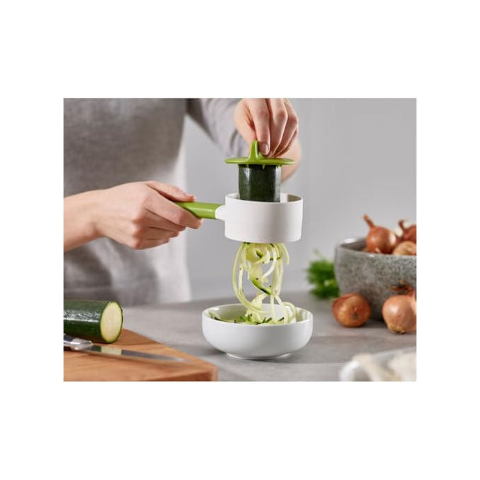 Joseph Joseph, Spiralizzatore Compatto Duo, Verde, 2 Lame, con Impugnatura