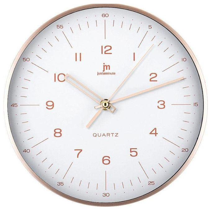 Lowell, Orologio da Parete Tondo, Alluminio Rosa, 25 cm, 14967-CF