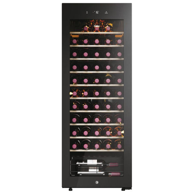 Haier HWS58GGH1 Wine Bank 50 Serie 3 Cantina Vino 58 Bottiglie 150 L 1 Zona Touch Wi-Fi App hOn 37 dB colore Nero