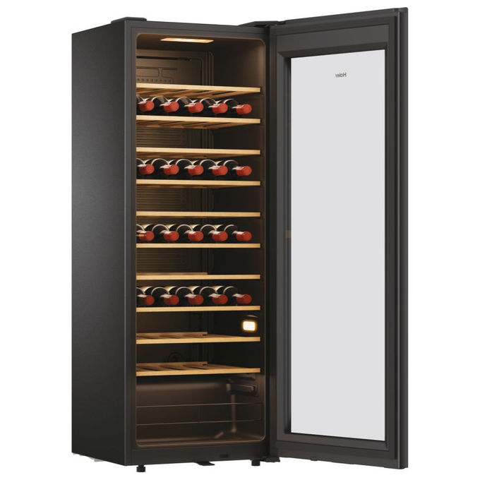 Haier HWS58GGH1 Wine Bank 50 Serie 3 Cantina Vino 58 Bottiglie 150 L 1 Zona Touch Wi-Fi App hOn 37 dB colore Nero