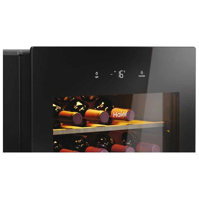 Haier HWS58GGH1 Wine Bank 50 Serie 3 Cantina Vino 58 Bottiglie 150 L 1 Zona Touch Wi-Fi App hOn 37 dB colore Nero