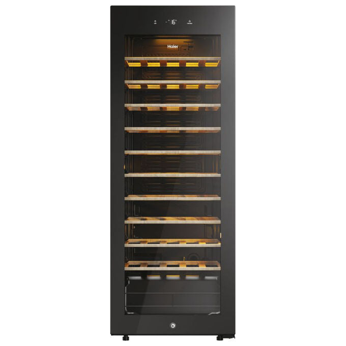 Haier HWS58GGH1 Wine Bank 50 Serie 3 Cantina Vino 58 Bottiglie 150 L 1 Zona Touch Wi-Fi App hOn 37 dB colore Nero
